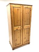 Triple pine wardrobe and two double wardrobes