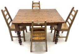 Rectangular pine farmhouse style table