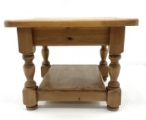 Rectangular pine coffee table