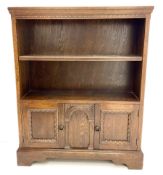 Mid 20th century oak open bookcase