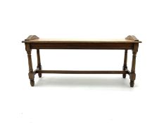 Early 20th century oak hall bench