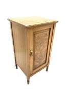 Late Victorian satin walnut and figured walnut bedside cabinet