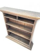 Early 20th century oak open bookcase