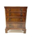 Georgian style 20th century mahogany chest fitted with four drawers