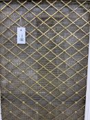 Seven Regency diamond antique brass grille with florets