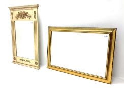 Classical painted pier glass mirror and a gilt framed mirror