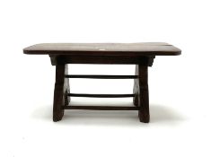 Early to mid 20th century elm topped coffee table