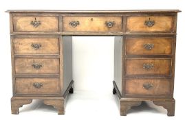 Late 20th century mahogany twin pedestal desk