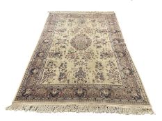 Persian style beige ground rug