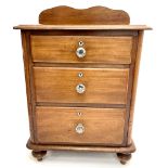 Victorian mahogany pedestal chest