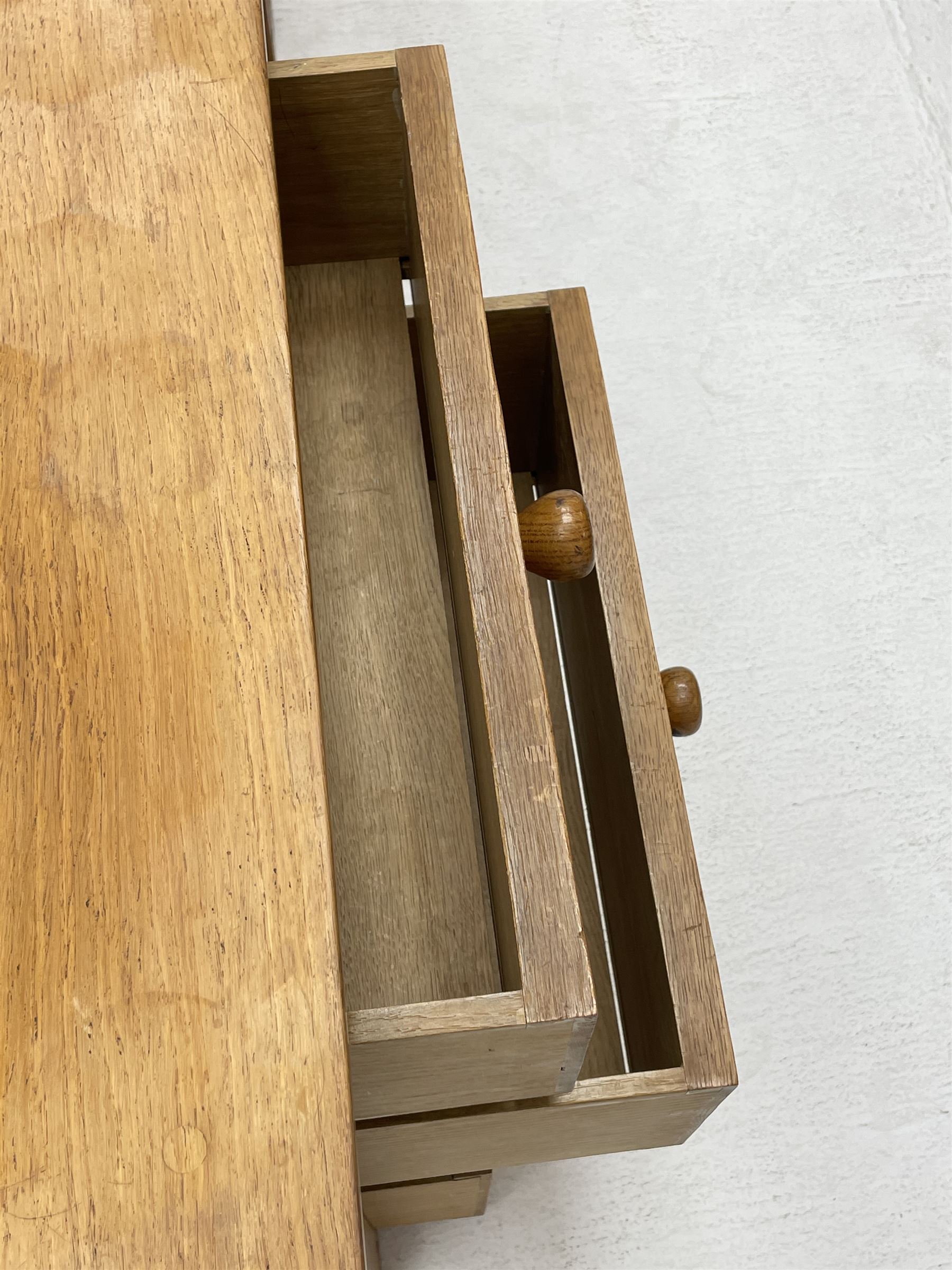 'Gnomeman' oak twin pedestal desk - Image 11 of 11