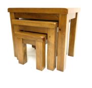 Pine nest of three tables