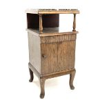 Continental oak bedside cabinet