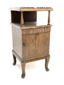 Continental oak bedside cabinet