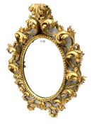 Rococo style gilt wood wall mirror
