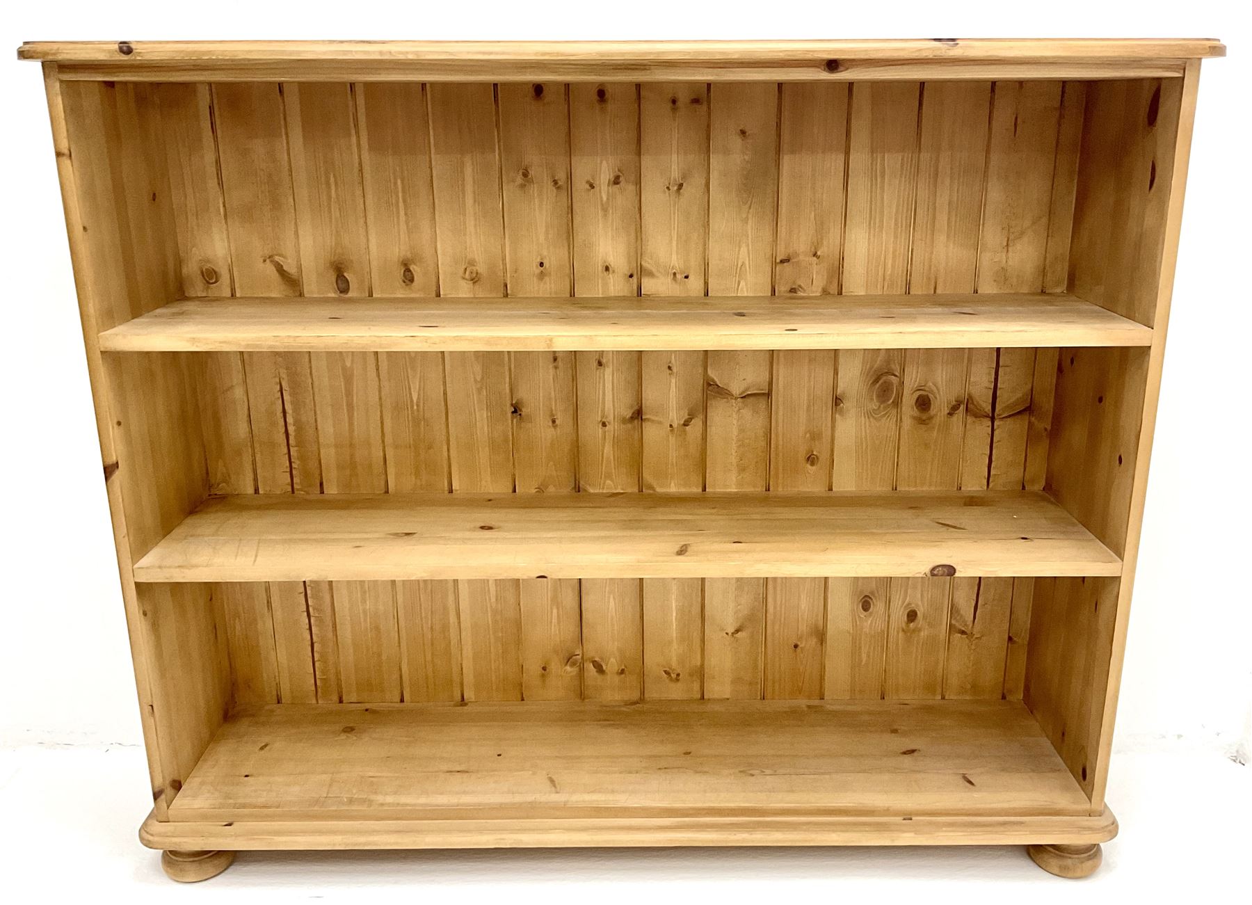 Solid pine open bookcase