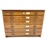 Early 20th century oak plan chest