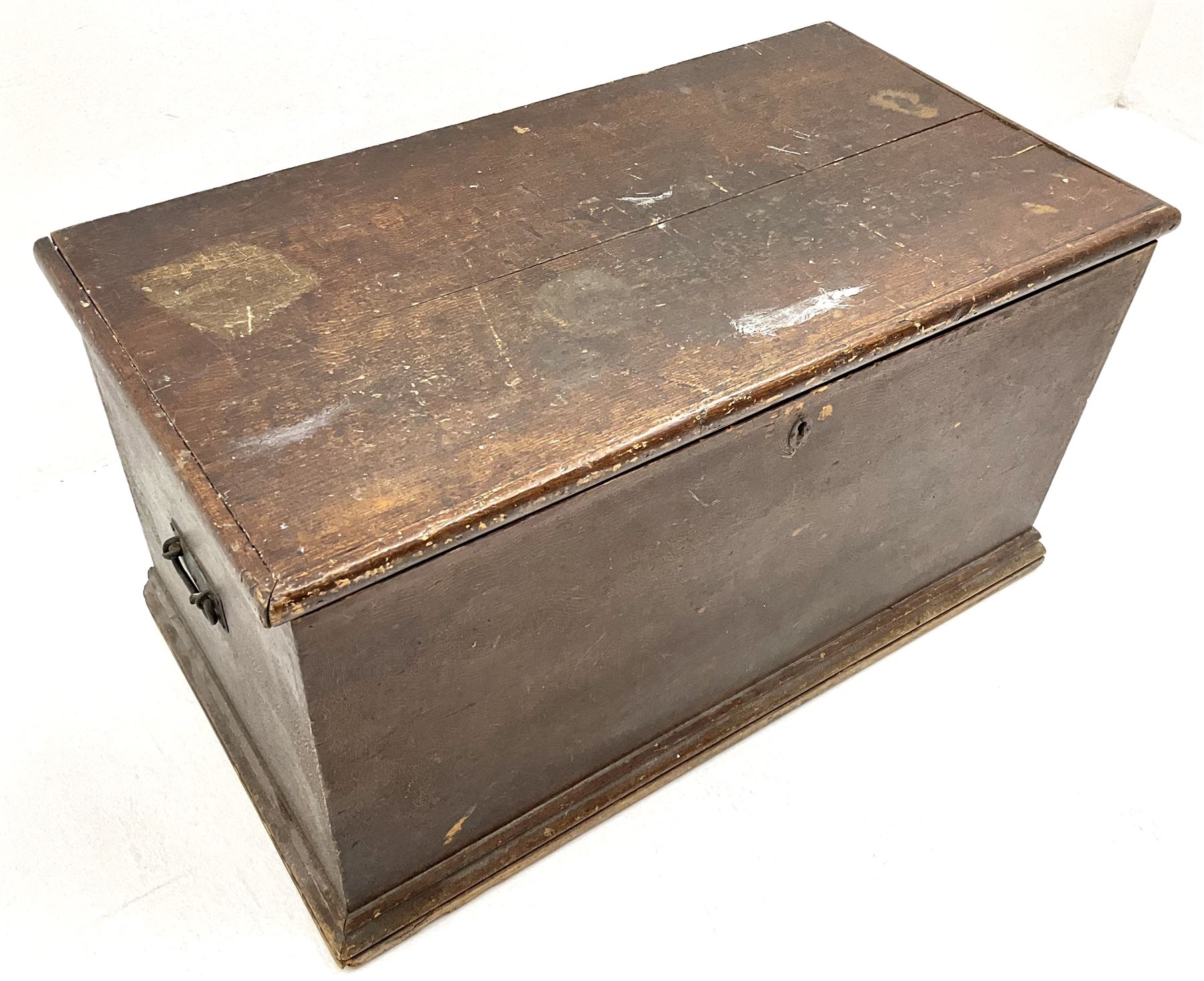 Victorian pine blanket box (lid detached) - Image 2 of 3
