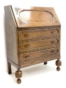 Early 20th century oak bureau