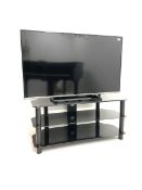 Panasonic TX-50AS520B 50'' television with remote and glass stand