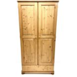 Solid pine double wardrobe