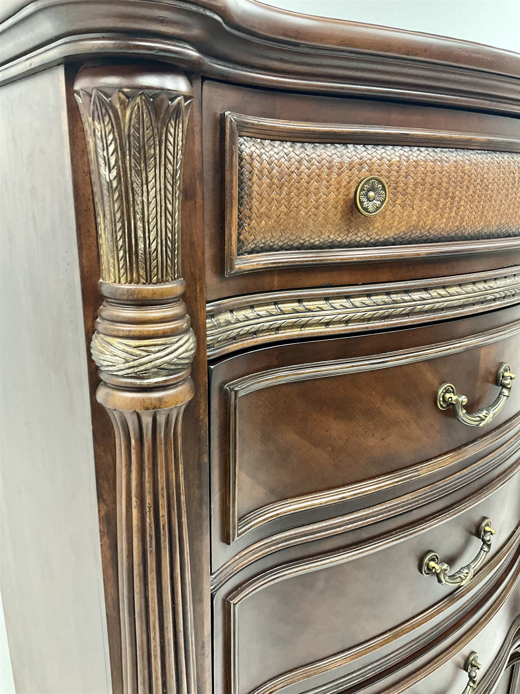 Kevin Charles American walnut serpentine chest - Image 5 of 6
