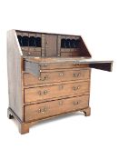 Georgian cross banded oak bureau