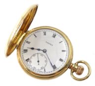 Early 20th century 9ct gold half hunter lever presentation pocket watch by Vertex