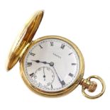 Early 20th century 9ct gold half hunter lever presentation pocket watch by Vertex