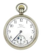 WWII Royal Navy nickel pocket watch by Waltham Vanguard