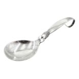 Danish silver spoon cactus design with loop handle