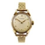 Longines 9ct gold 1950's ladies manual wind bracelet wristwatch