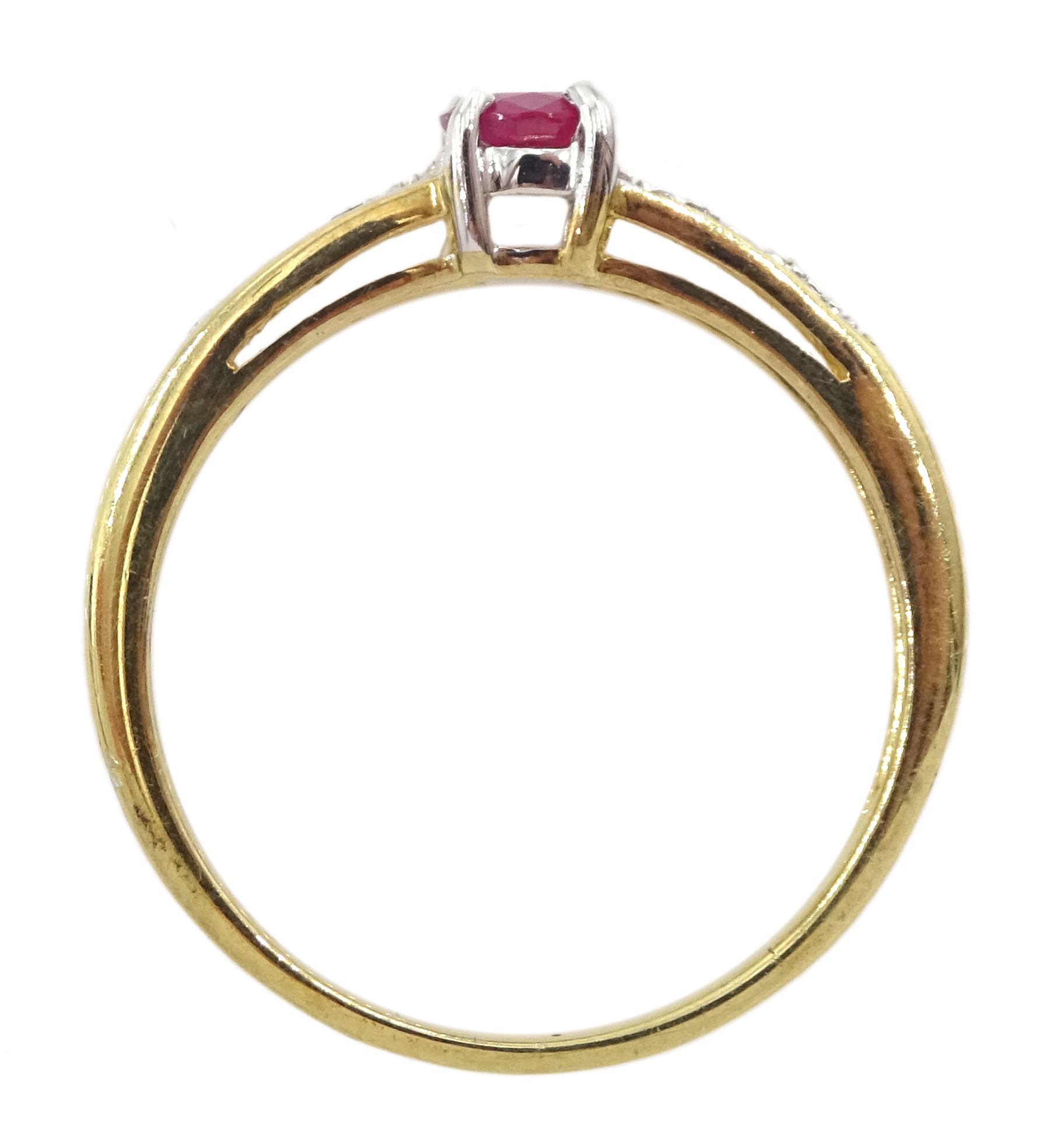 Silver-gilt ruby and diamond ring - Image 3 of 4