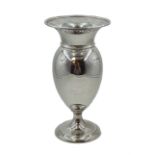 Early 20th century silver baluster shaped vase