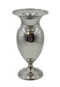 Early 20th century silver baluster shaped vase