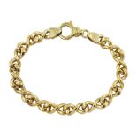 9ct gold figure of eight link bracelet