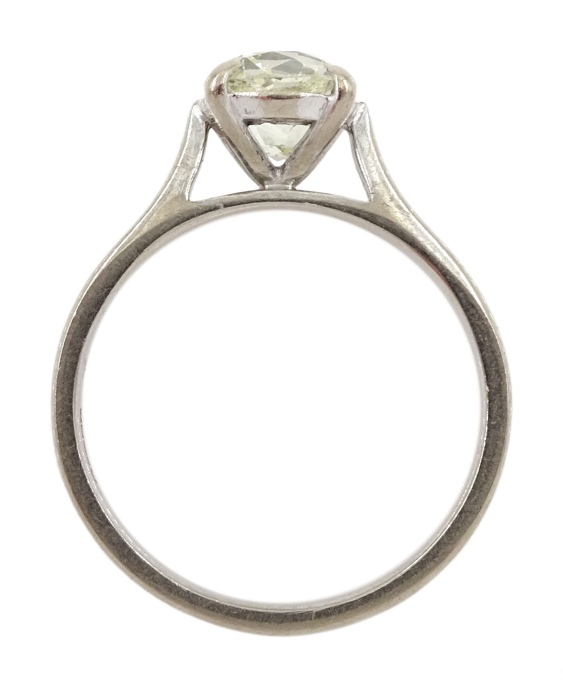 18ct white gold single stone old cut diamond ring - Image 4 of 4