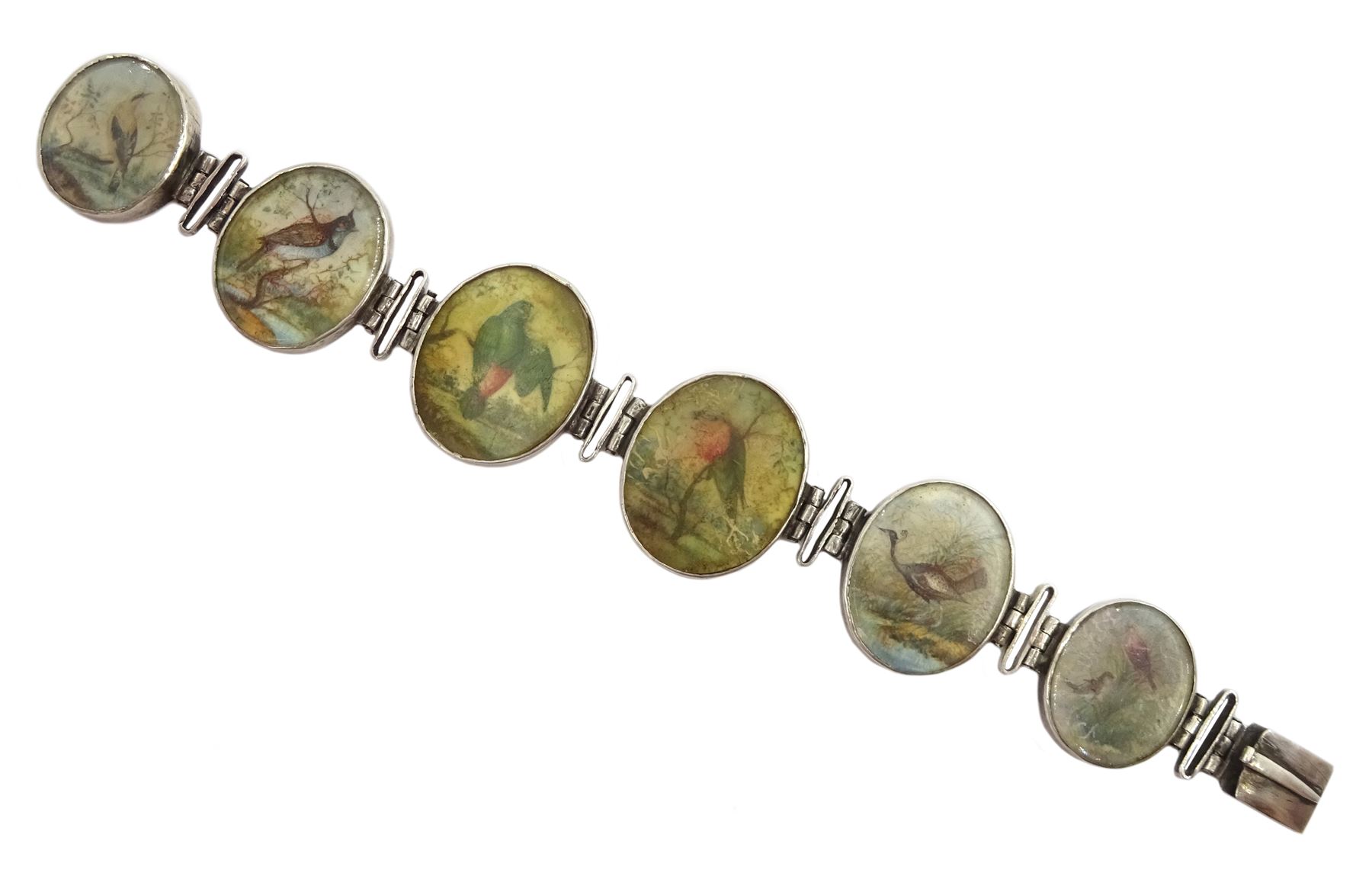 19th century silver oval link bracelet - Image 2 of 2
