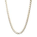 9ct gold flattened curb link necklace
