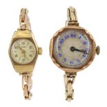 Early 20th century 9ct gold ladies wristwatch