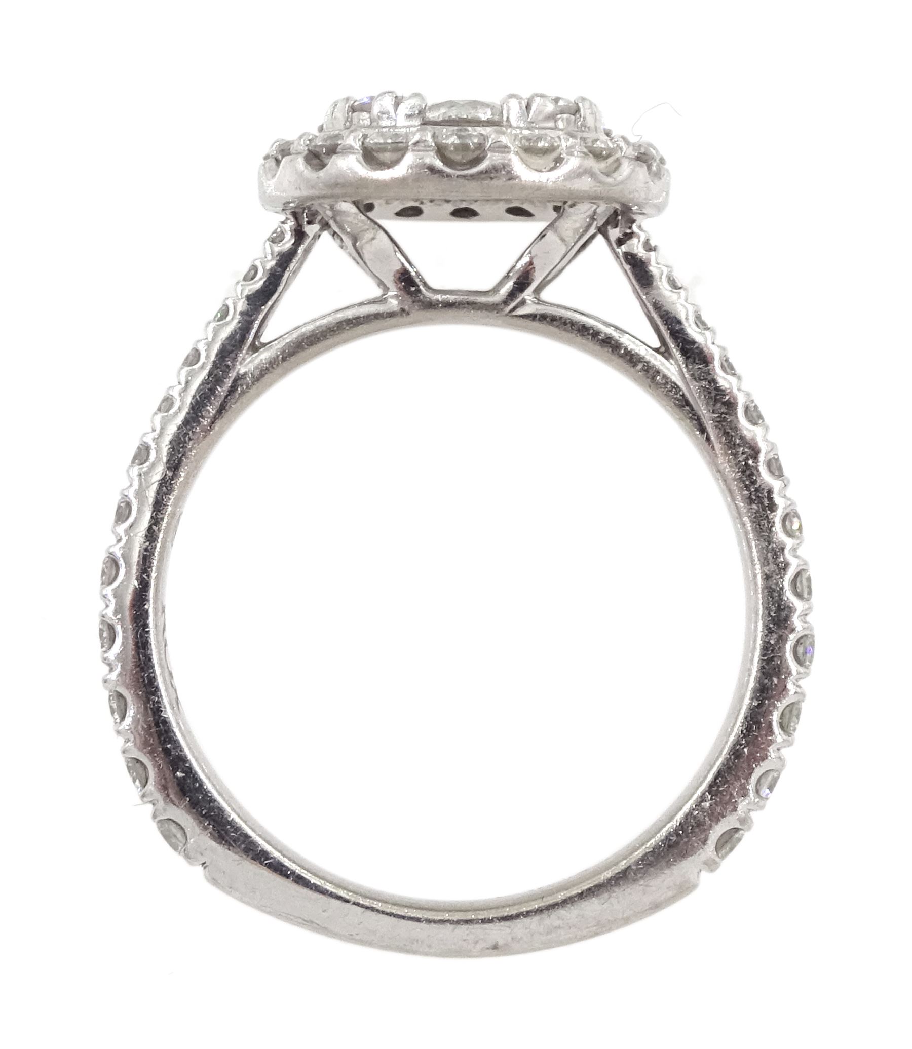 18ct white gold round brilliant cut diamond halo cluster ring by Rox - Image 4 of 4