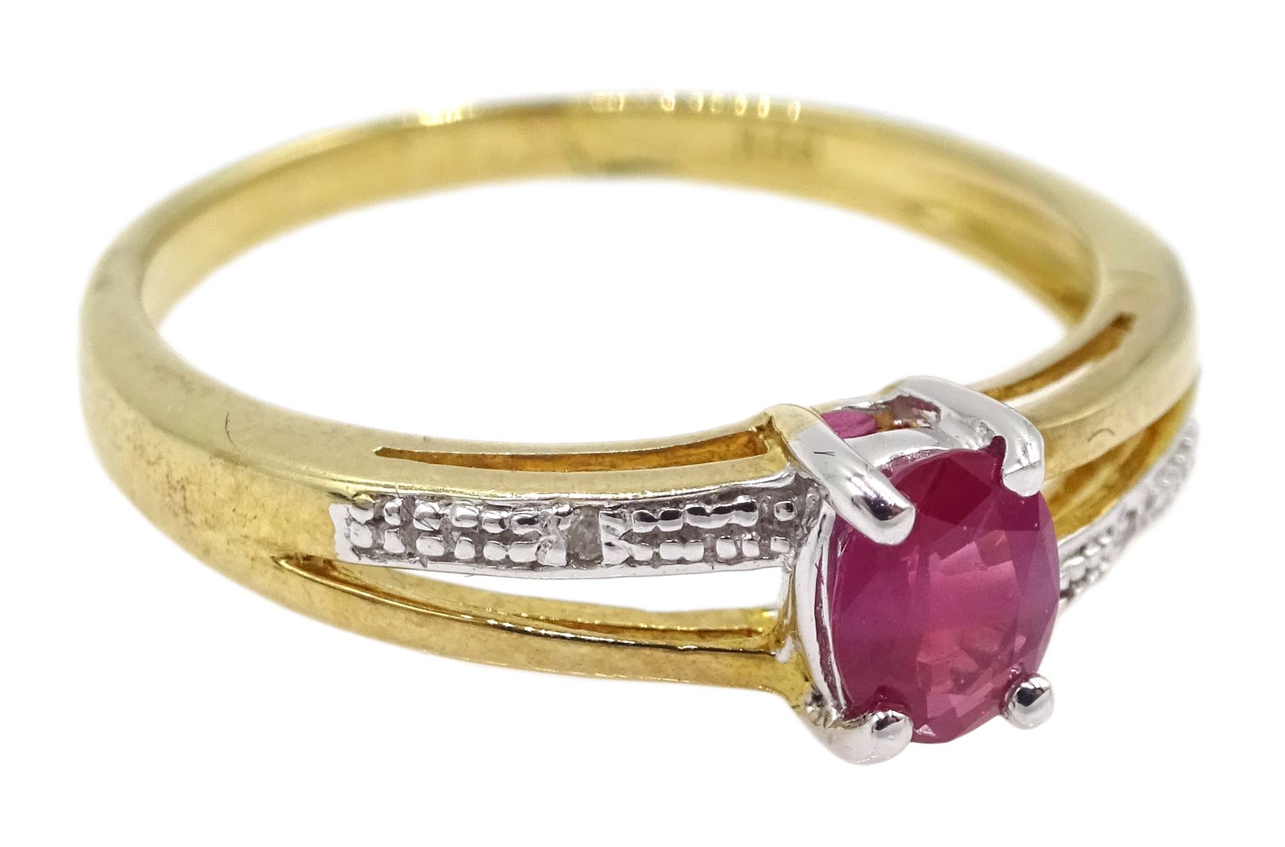 Silver-gilt ruby and diamond ring - Image 2 of 4