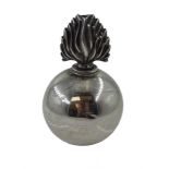 Silver table lighter in the form of a grenade