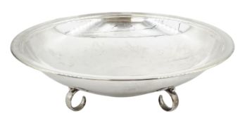 Danish silver circular bowl