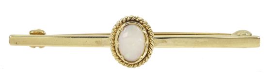 9ct gold opal bar brooch