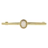 9ct gold opal bar brooch