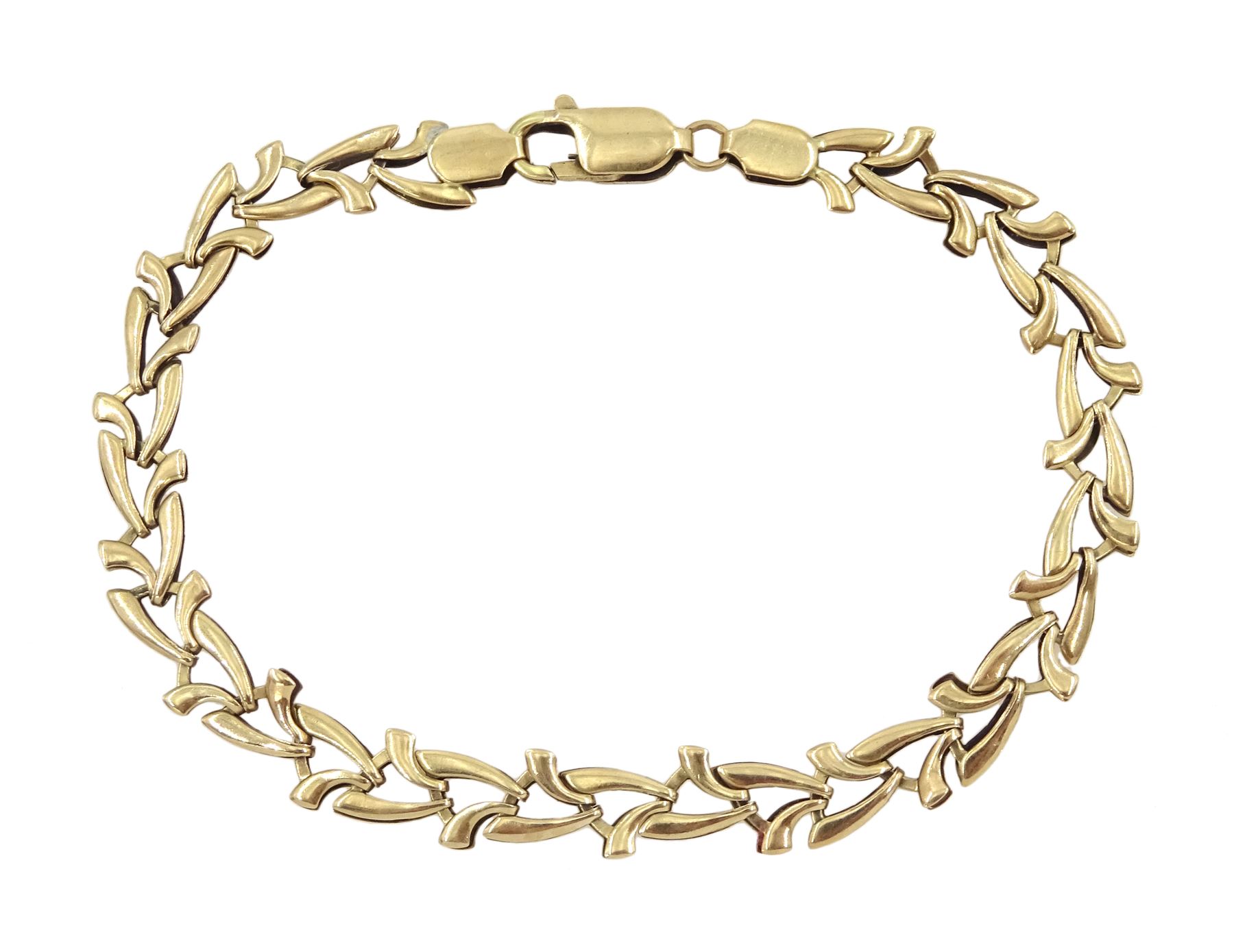 9ct gold link bracelet hallmarked