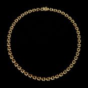 9ct gold horseshoe link necklace