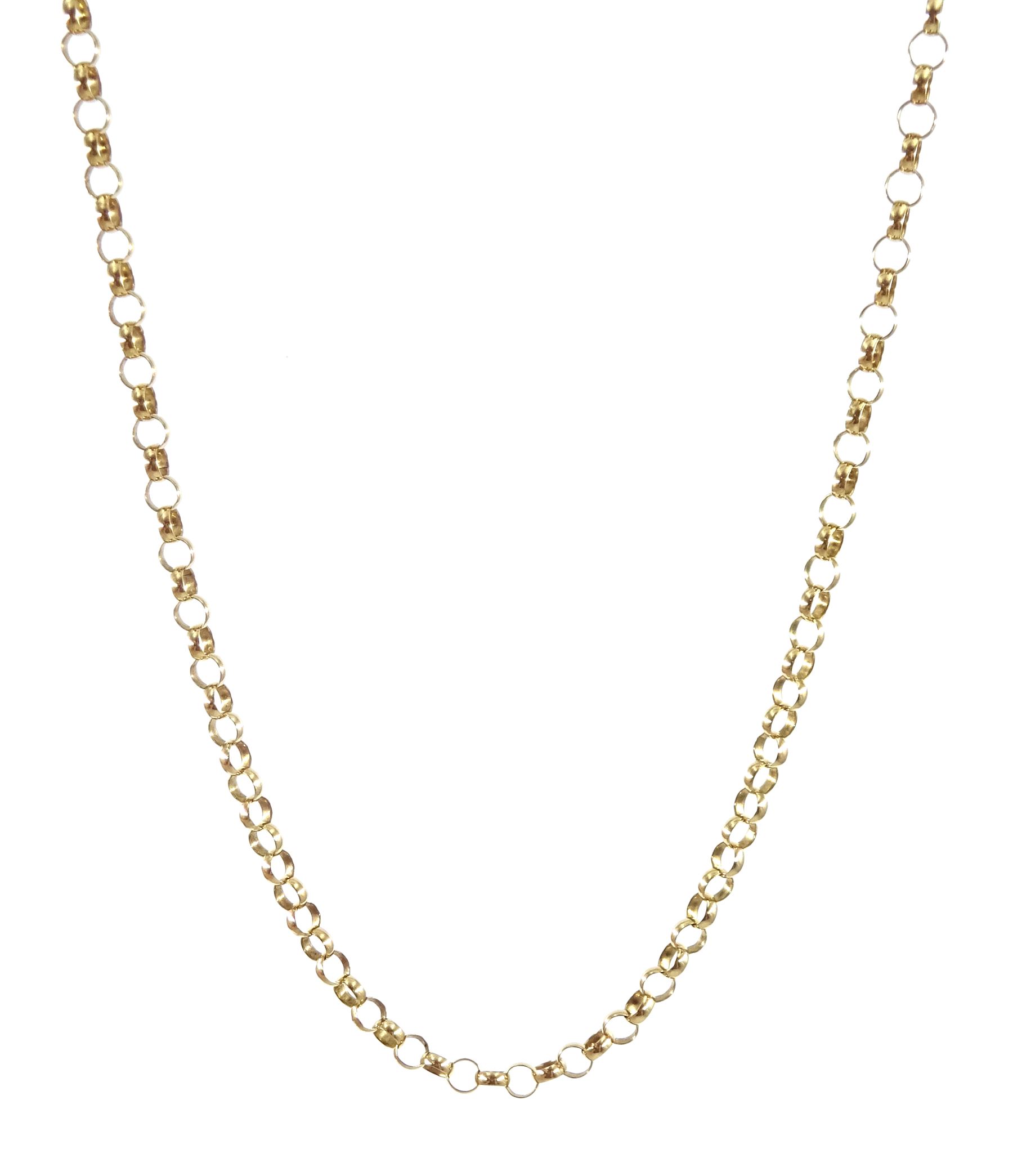 9ct gold belcher link necklace