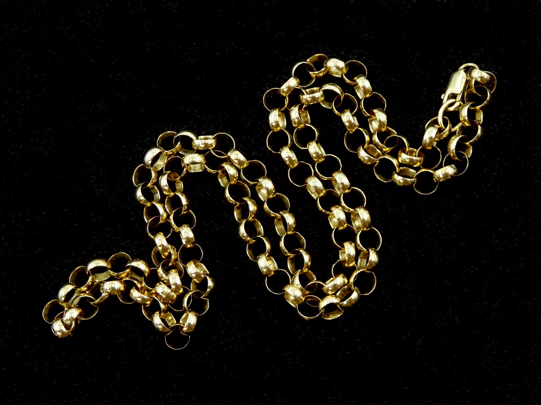 9ct gold belcher link necklace - Image 2 of 2
